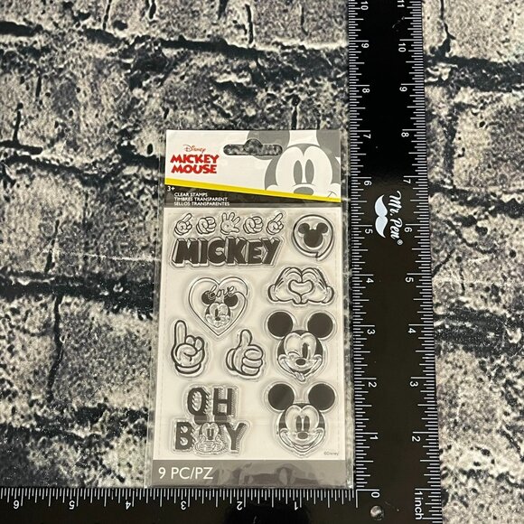 Disney Mickey Mouse 9 clear rubber stamps Minnie Love Sign language - Picture 3 of 7